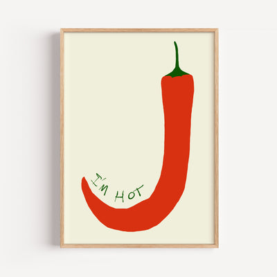 Italy Chilli Wall Art Print By Byalmaklub - Inka Arthouse