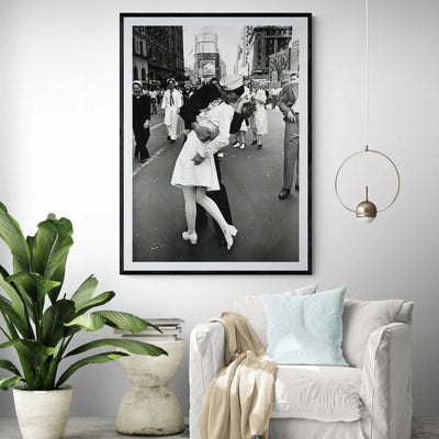 Happy Sailor Kissing Nurse 1945 Art Print Gelato